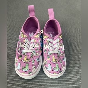 Vans Girl's Shoes - Authentic - Llamas/Orchid/True White Size 7.5 Toddler